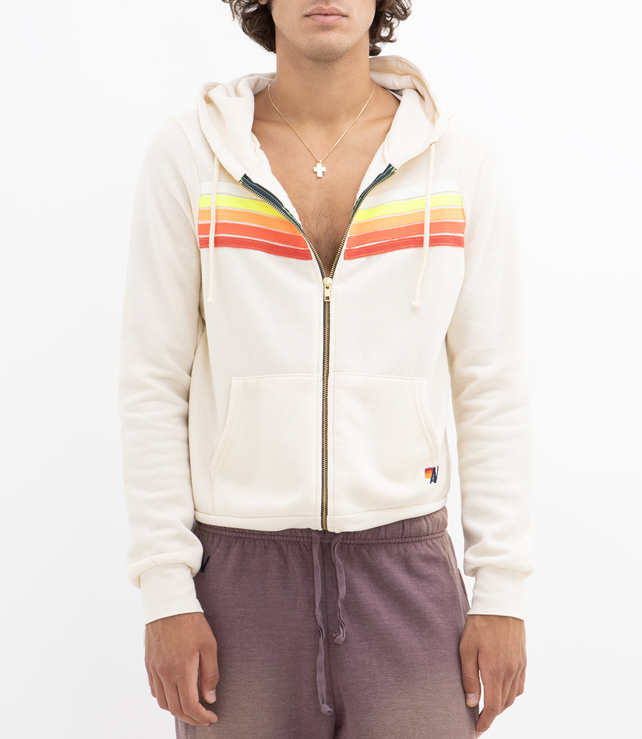 5 STRIPE ZIP HOODIE