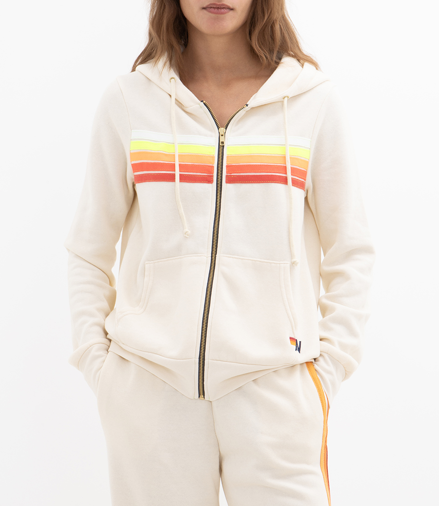 5 STRIPE ZIP HOODIE