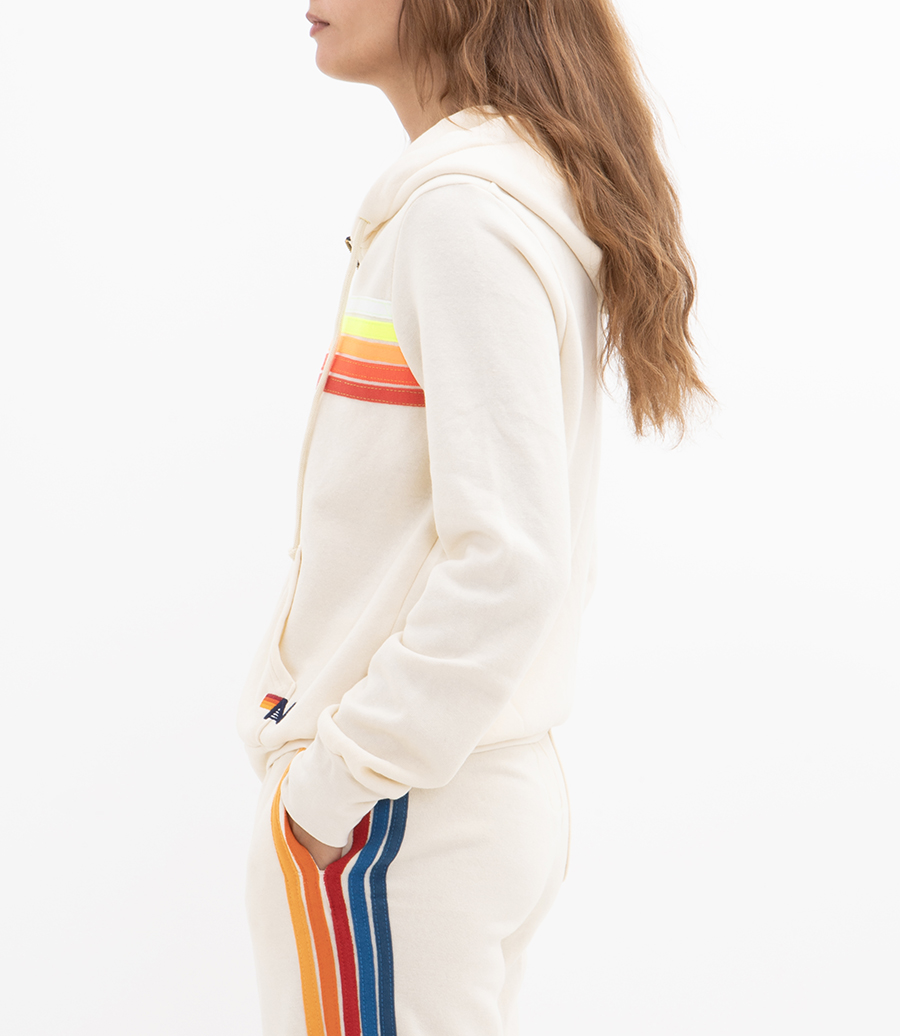 5 STRIPE ZIP HOODIE
