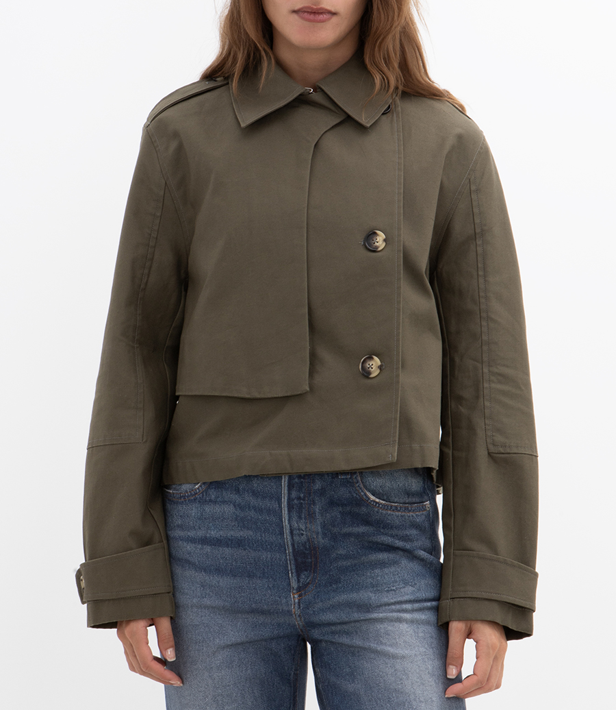 JAMIE CROPPED TRENCH COAT