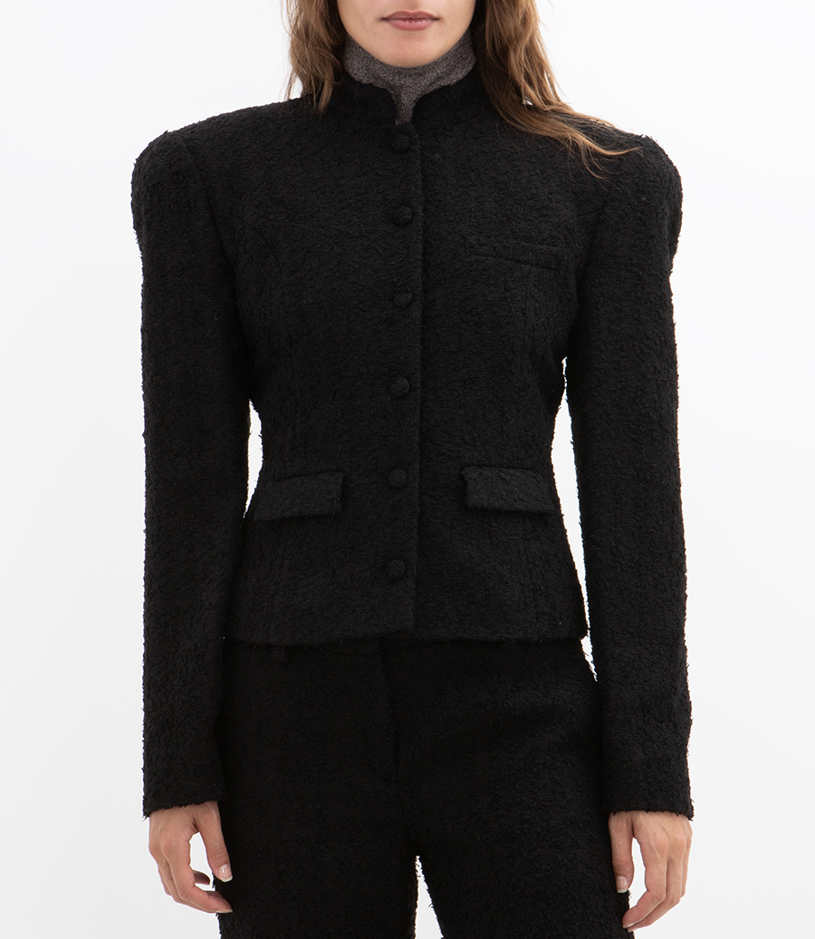 STAND COLLAR BOUCLE BLAZER