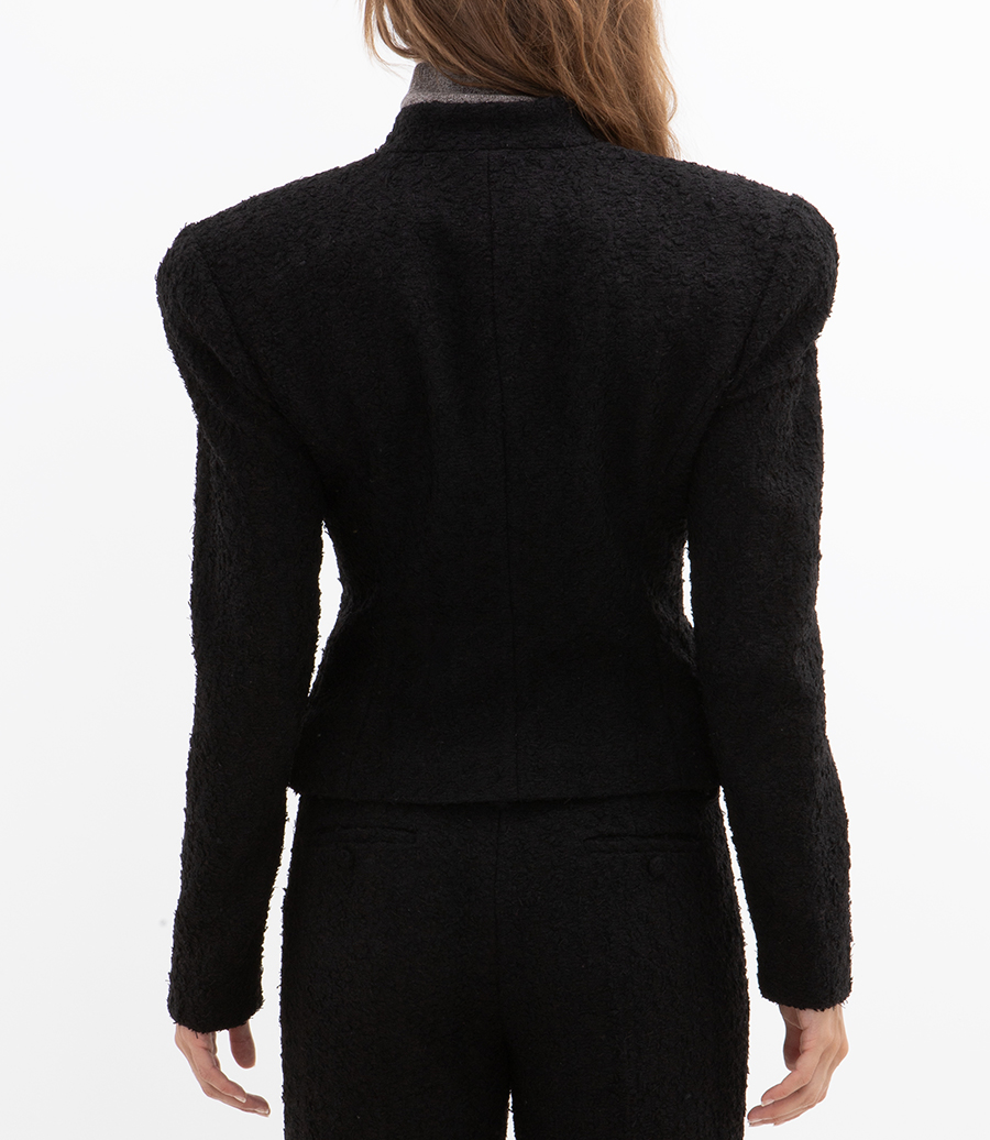 STAND COLLAR BOUCLE BLAZER