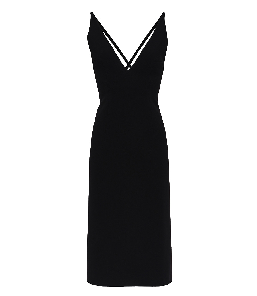 MAGDA BUTRYM - DEEP V NECKLINE MIDI DRESS