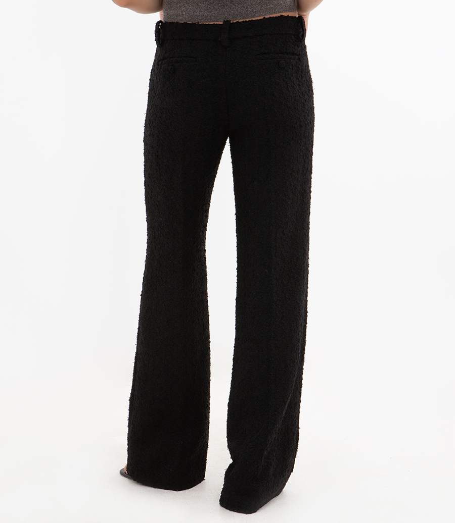 FLARED TAILORED BOUCLE TROUSERS