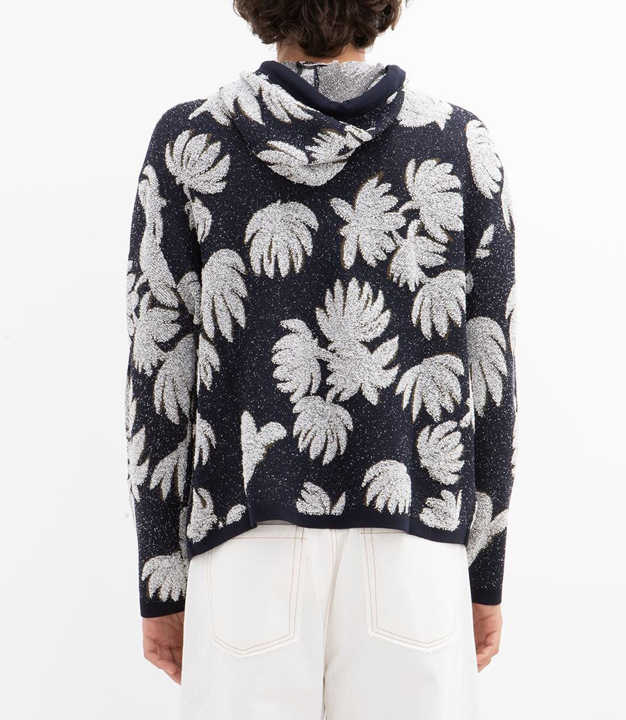 PALM JACQUARD HOODIE