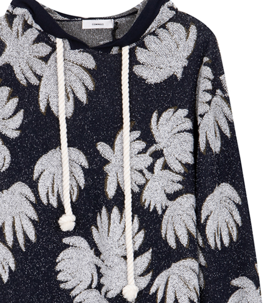 PALM JACQUARD HOODIE