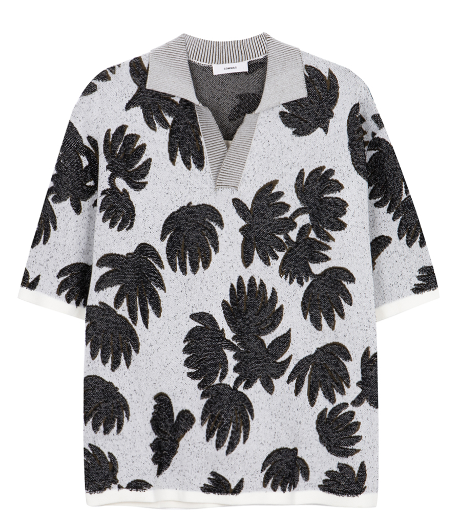 COMMAS - PALM JACQUARD POLO