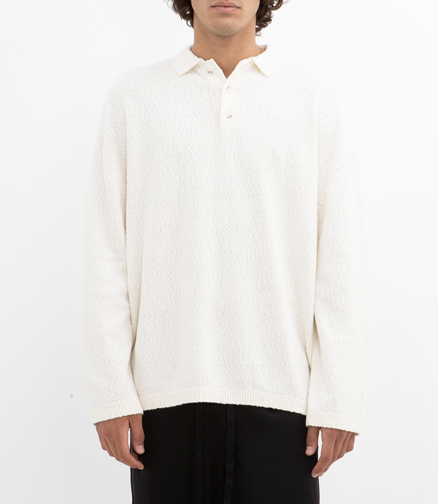 BOXY POLO KNIT