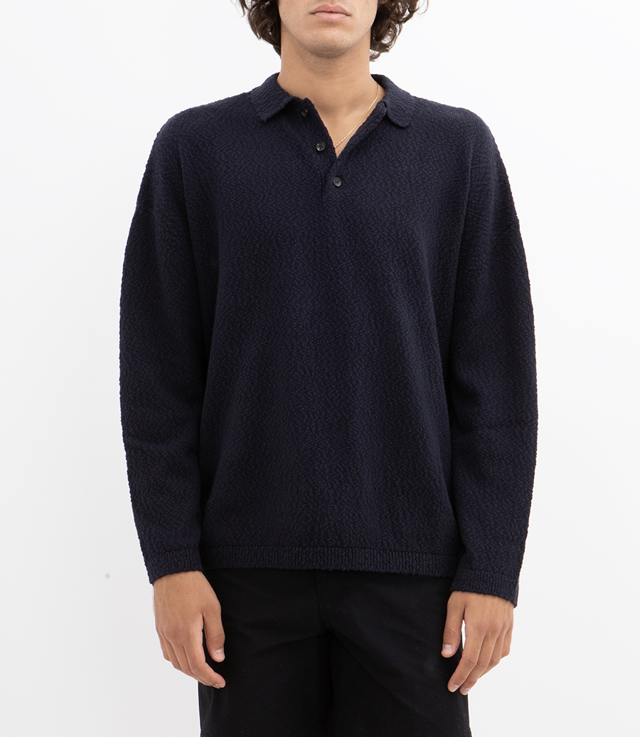 BOXY POLO KNIT
