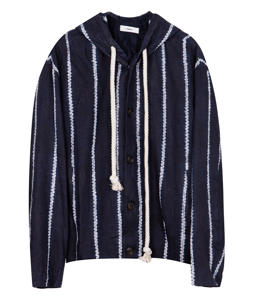 COMMAS - SHIBORI STRIPE HOODIE