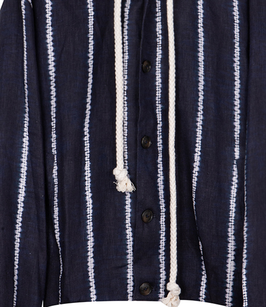 SHIBORI STRIPE HOODIE