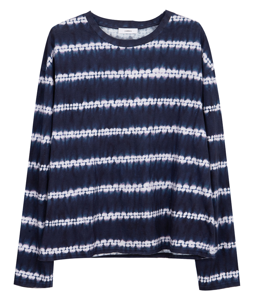 COMMAS - SHIBORI STRIPE TEE