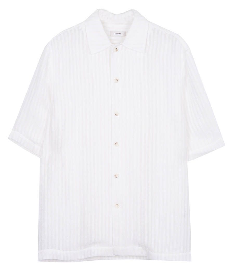 COMMAS - SHEER STRIPE CLASSIC SHIRT