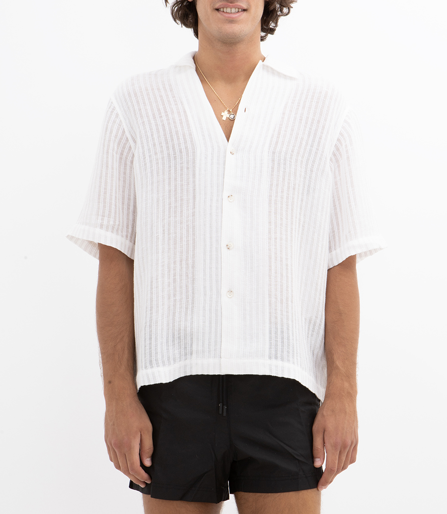 SHEER STRIPE CLASSIC SHIRT