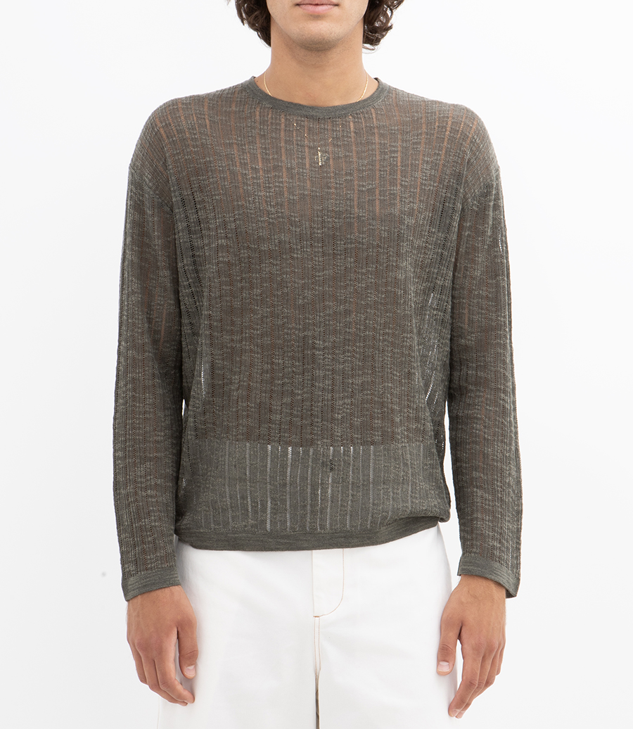 POINTELLE KNIT SWEATER