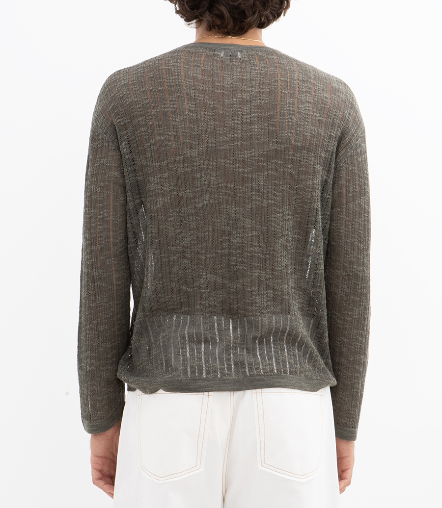 POINTELLE KNIT SWEATER