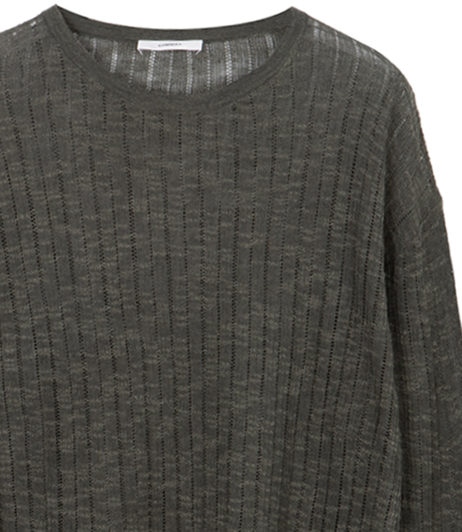 POINTELLE KNIT SWEATER