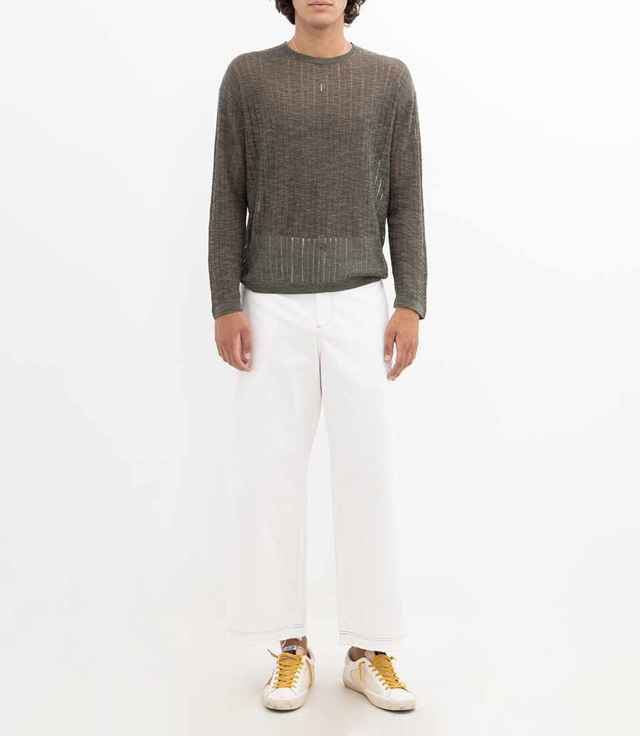 POINTELLE KNIT SWEATER