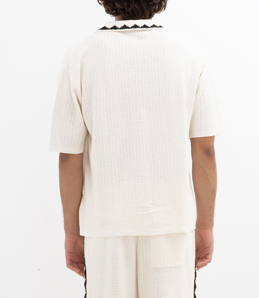 EMBROIDERED CROCHET COLLAR  POLO