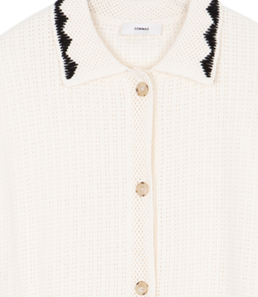 EMBROIDERED CROCHET COLLAR  POLO