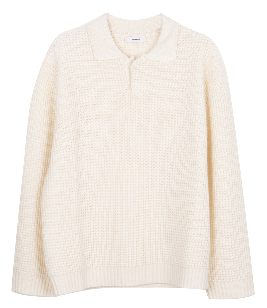 COMMAS - WOOL CASHMERE COLLARED SWEATER