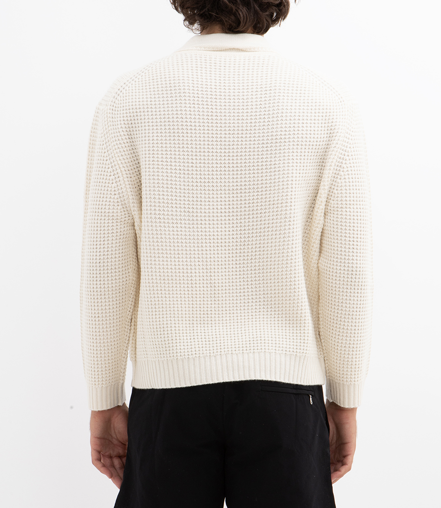 WOOL CASHMERE COLLARED SWEATER