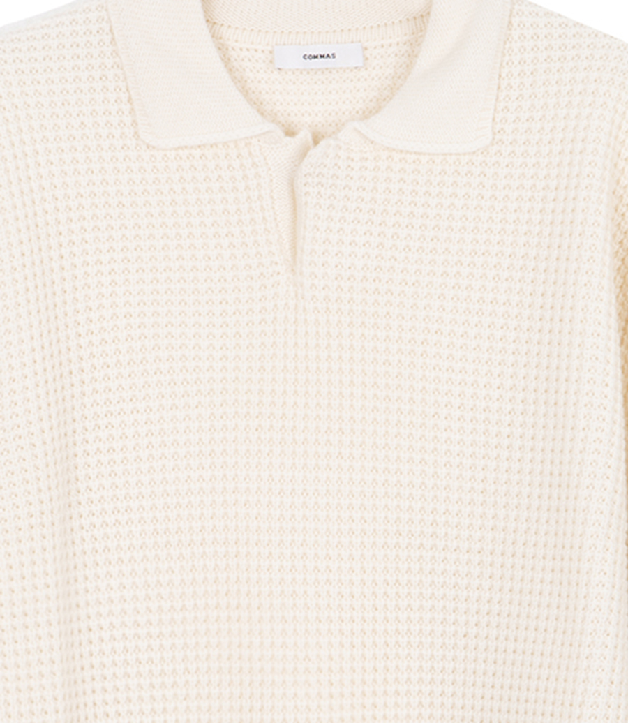 WOOL CASHMERE COLLARED SWEATER