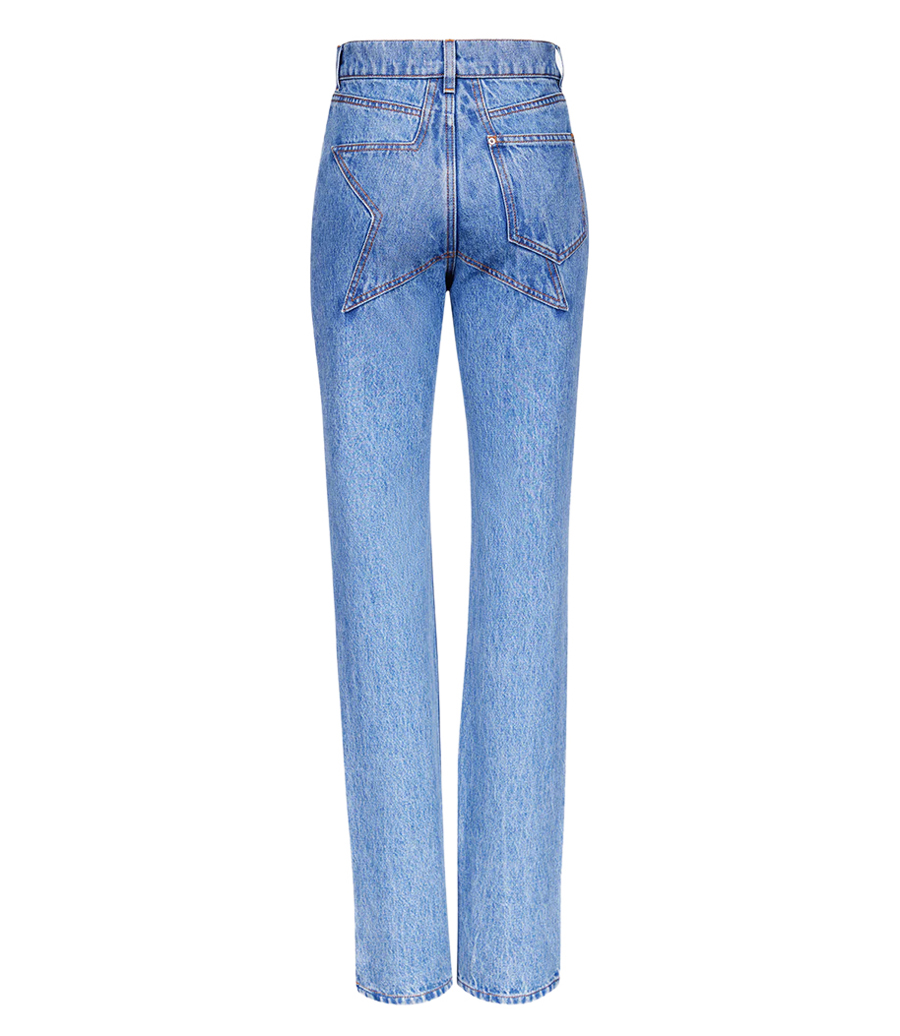 CRYSTAL EMBELLISHED STRAIGHT LEG JEAN