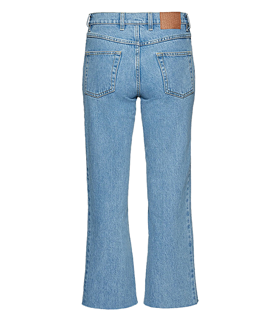 CROPPED DENIM FLARE PANTS