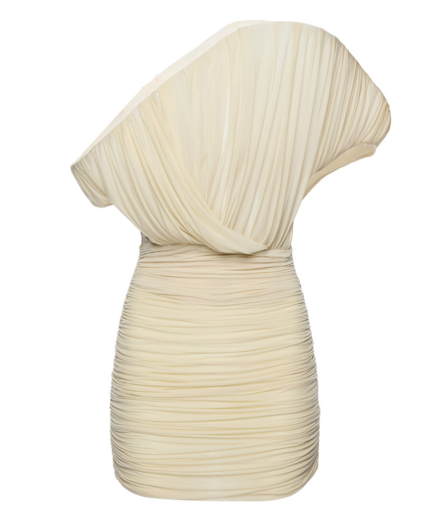 MAGDA BUTRYM - ONE SHOULDER FAN MINI DRESS