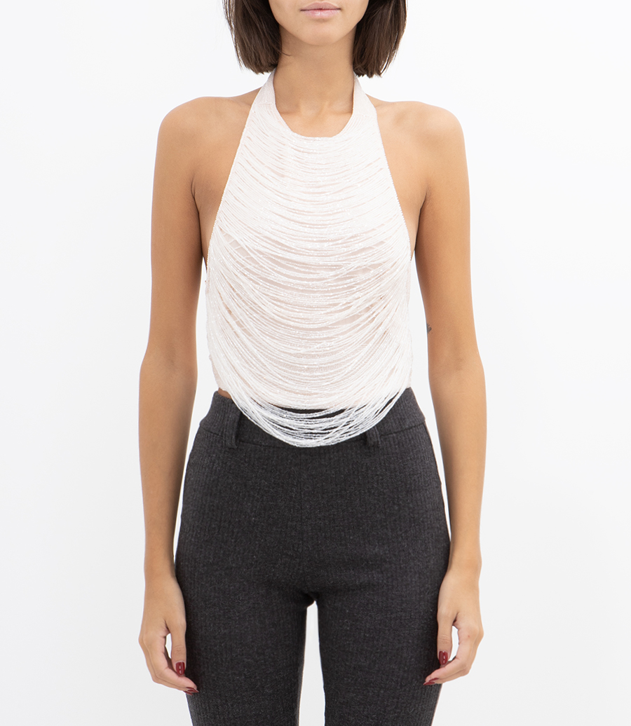 BEADED FRINGE TOP