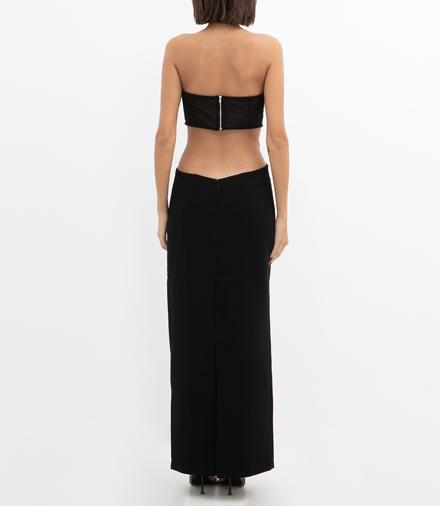 STRAPLESS CORSET BACK DRESS