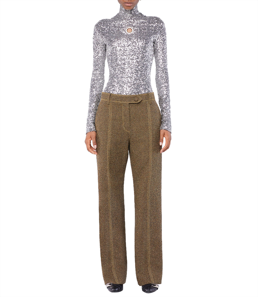 SEQUINS TURTLENECK TOP