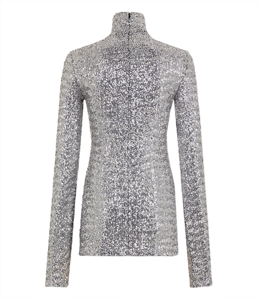 SEQUINS TURTLENECK TOP