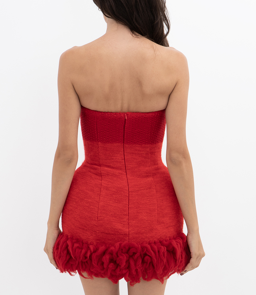 BUSTIER LOOM MINI DRESS