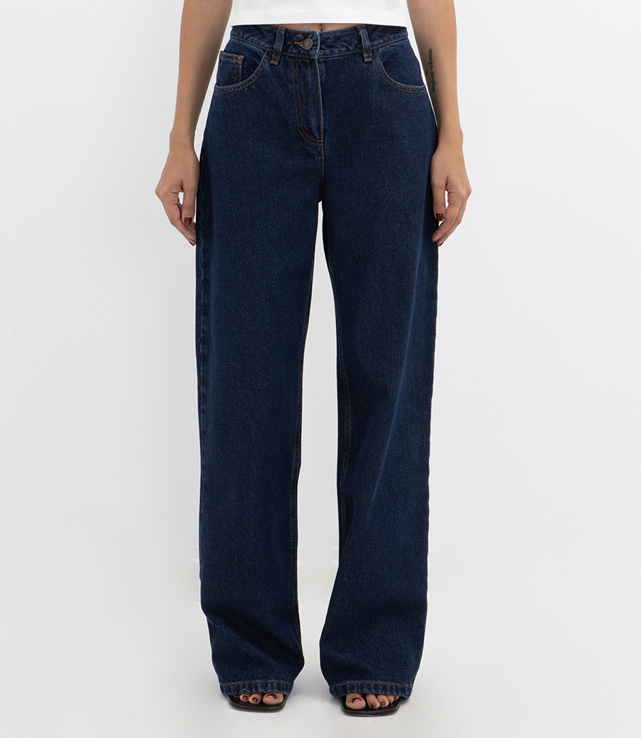 LOOSE LEG DENIM PANTS