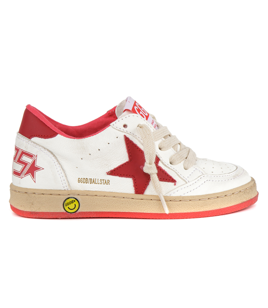 GOLDEN GOOSE  - RED LEATHER STAR BALL STAR