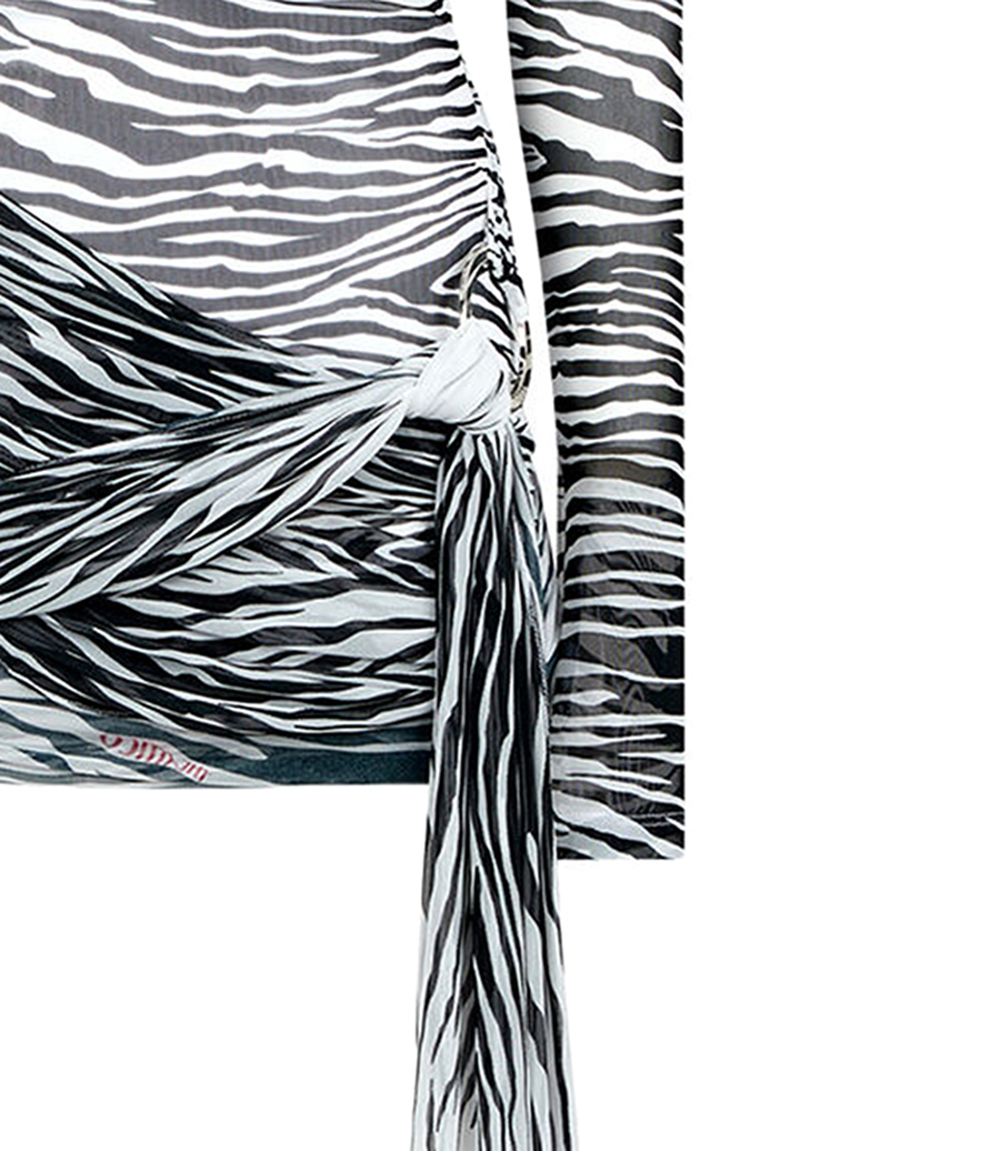 ''FRAN'' BLACK AND WHITE MINI DRESS