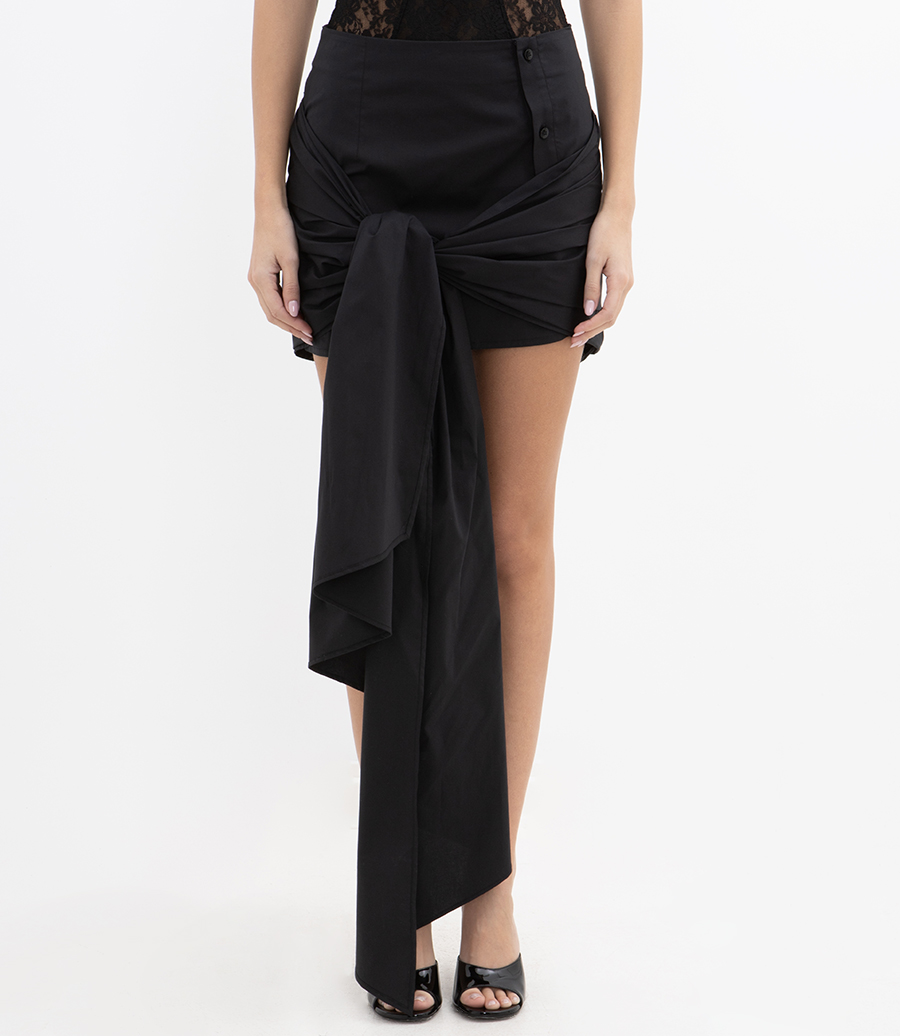 DRAPED MINI SKIRT