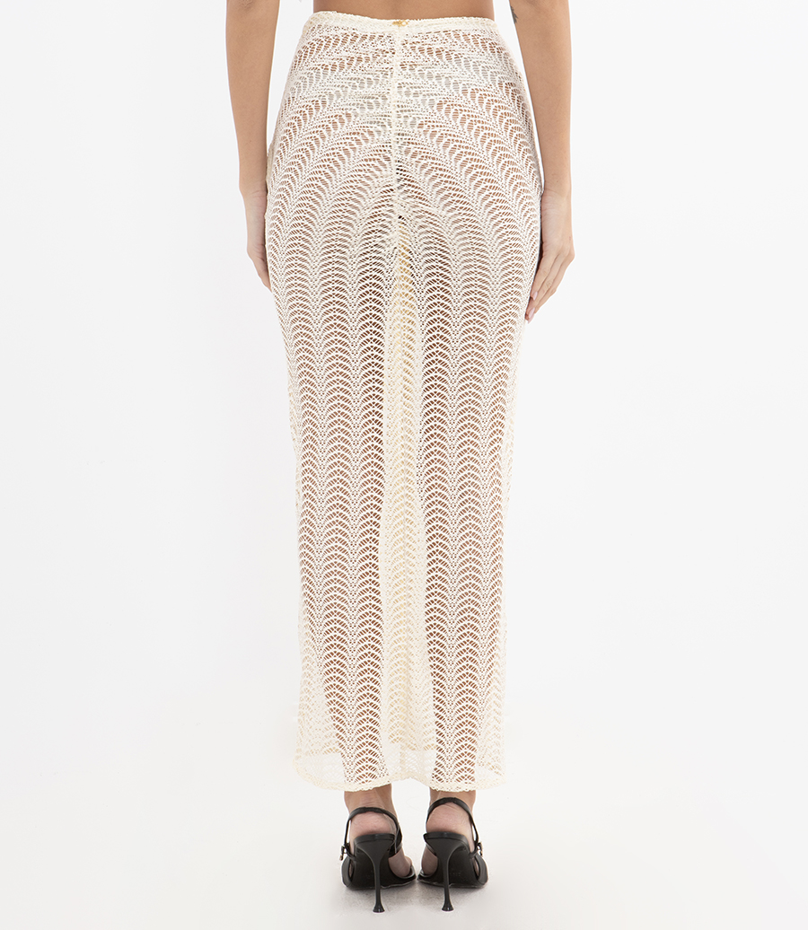 WAVE MESH MAXI SKIRT