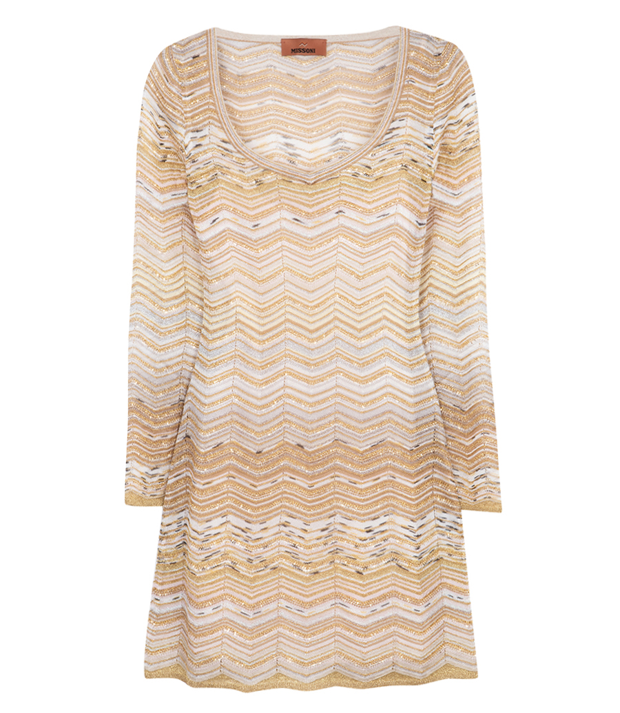 MISSONI - SEQUINS CHEVRON SHORT DRESS