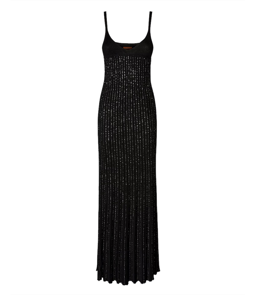 MISSONI - SLEEVELESS SEQUINS LONG DRESS