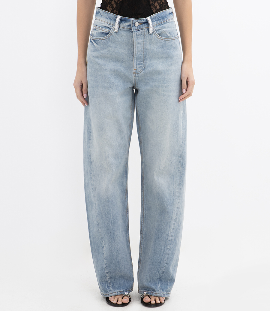 FLOAT RELAXED JEAN WITH CRYSTAL BELTLOOPS