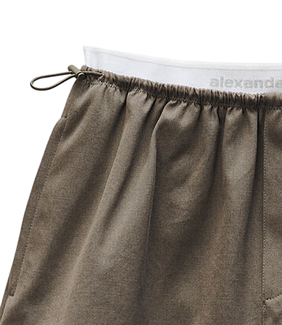 MID-RISE MINI LOGO ELASTIC SKIRT