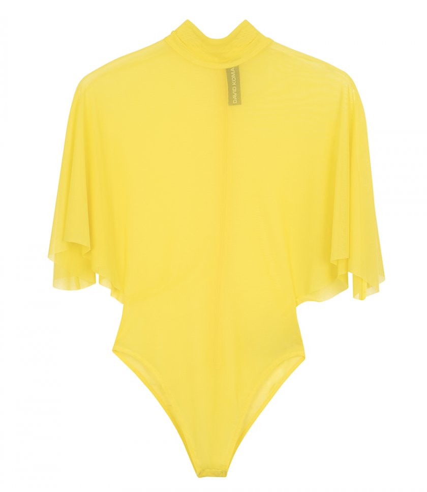 DAVID KOMA - DRAPED SLEEVE BODYSUIT