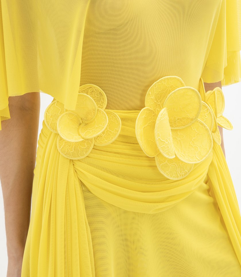 DRAPED SLEEVE BODYSUIT