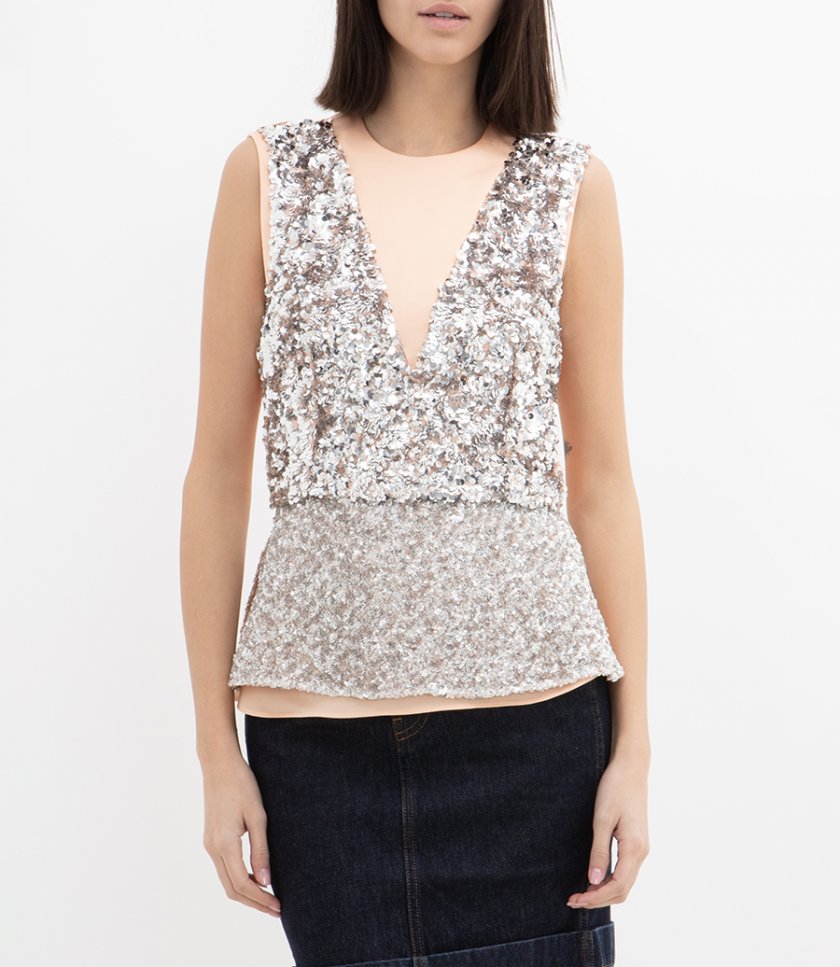 SEQUIN EMBELLISHED TOP op
