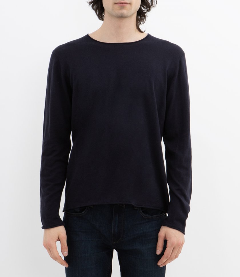 CASHMERE CREW PULLOVER LS