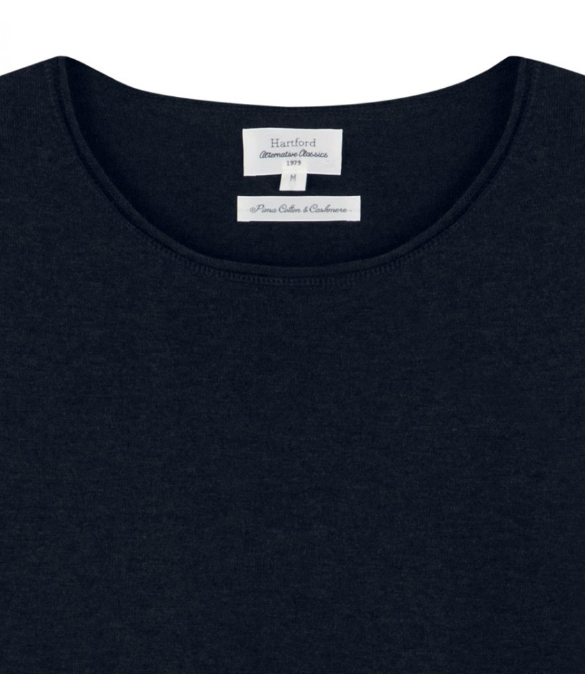 CASHMERE CREW PULLOVER LS