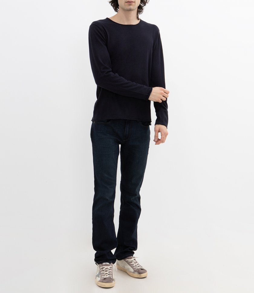 CASHMERE CREW PULLOVER LS